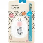 Kids Toothbrush Set with Cover – Playful Cow Shape – Flipper (3+ Years) - Flipper