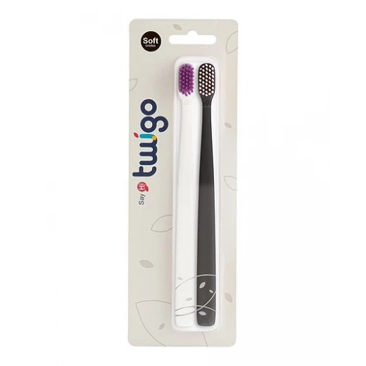 Toothbrush FLP Twigo Adults Charcoal Brown & Pepper White – Adult Toothbrush Set, Soft Bristles for Effective Cleaning, Gentle on Teeth and Gums, Ergonomic Handle Design, Ideal for Daily Oral Care Routine, Stylish Dual Color Design Toothbrush FLP Twigo Adults Charcoal Brown & Pepper White – Adult Toothbrush Set, Soft Bristles for Effective Cleaning, Gentle on Teeth and Gums, Ergonomic Handle Design, Ideal for Daily Oral Care Routine, Stylish Dual Color Design