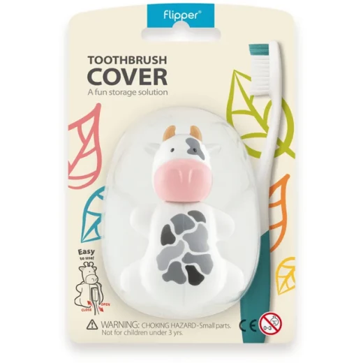 Toothbrush Cover FLP Fun Animal Cow – Toothbrush Protector Cap, Cute Animal Design, Hygienic Cover to Protect from Dust and Germs, Ideal for Travel and Daily Use, Suitable for Kids +3 Years Toothbrush Cover FLP Fun Animal Cow – Toothbrush Protector Cap, Cute Animal Design, Hygienic Cover to Protect from Dust and Germs, Ideal for Travel and Daily Use, Suitable for Kids +3 Years
