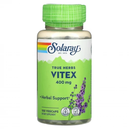 Solaray, Vitex, 400 mg, 100 VegCaps Solaray, Vitex, 400 mg, 100 VegCaps