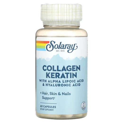 Solaray, Collagen Keratin with Alpha Lipoic Acid & Hyaluronic Acid, 60 Capsules Solaray, Collagen Keratin with Alpha Lipoic Acid & Hyaluronic Acid, 60 Capsules