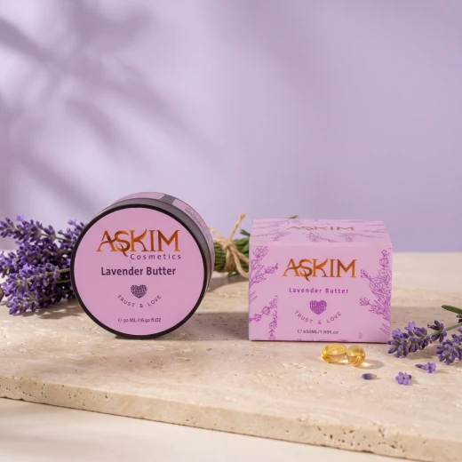 Askim Lavender Butter 50g, Nourishing Body Butter for Daily Skincare, Helps Moisturize and Soften Skin While Maintaining a Smooth and Supple Feel - AŞKIM - Image 2
