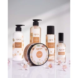 ASKIM Classic Body Care Set 5 Pieces, Includes Body Mist, Hair Mist, Body Lotion, Shower Gel and Body Butter, Elegant Floral and Woody Fragrance with Vanilla and Amber Notes, Ideal for Daily Care or Gifting