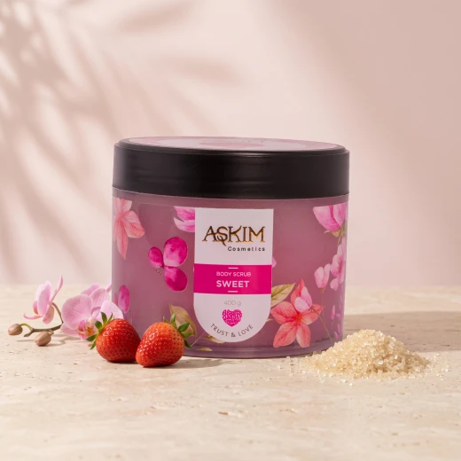 Askim Sweet Body Scrub 400g, Body Exfoliator for Skincare, Helps Remove Dead Skin Cells and Leaves Skin Feeling Smooth, Soft and Refreshed Askim Sweet Body Scrub 400g, Body Exfoliator for Skincare, Helps Remove Dead Skin Cells and Leaves Skin Feeling Smooth, Soft and Refreshed