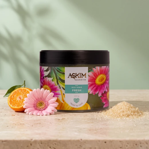 Askim FRESH Body Scrub 400g, Skin Exfoliator for Body Care, Helps Remove Dead Skin Cells and Leaves Skin Feeling Smooth, Soft and Refreshed - AŞKIM - Image 2