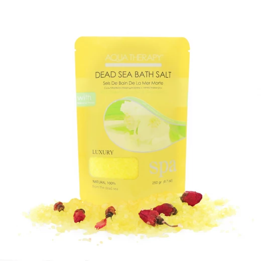 Aqua Therapy Bath Salt With Rose Petals And Essential Oils (Jasmin), 250g Aqua Therapy Bath Salt With Rose Petals And Essential Oils (Jasmin), 250g