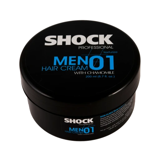 Shock Hair Cream Pro with Chamomile, 200ml | Natural Shine & Nourishment | Non-Greasy Styling Cream | Controls Frizz & Flyaways | Easy to Apply & Wash - Shock - Image 2