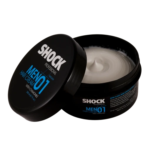 Shock Hair Cream Pro with Chamomile, 200ml | Natural Shine & Nourishment | Non-Greasy Styling Cream | Controls Frizz & Flyaways | Easy to Apply & Wash - Shock - Image 3