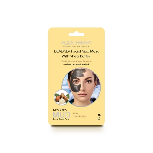 Aqua Therapy Dead Sea Facial Mud Mask with Shea Butter, 50g [sachet] - Aqua Therapy - Image 3