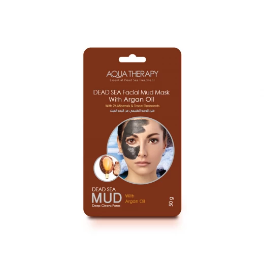 Aqua Therapy Dead Sea Facial Mud Mask with Argan Oil, 50g [Sachet] - Aqua Therapy - Image 3