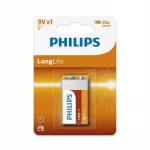 Philips LongLife Zinc Batteries 9V Pack Of 1 - Philips