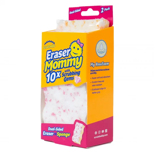 Scrub Daddy Eraser Mommy – Dual-Texture Stain Remover for Walls, Switches, Sneakers & More, Quickly Removes Marks & Scuffs with Water, No Harsh Chemicals - Scrub Daddy - Image 3