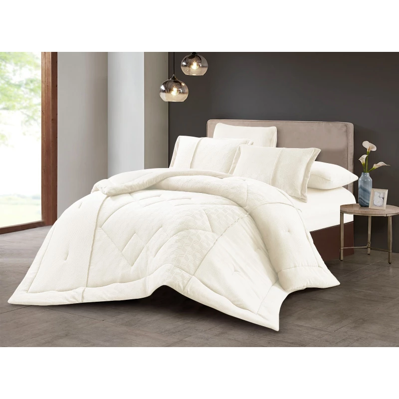 Oxford home grace flannel comforter set king size 6 pcs - Oxford