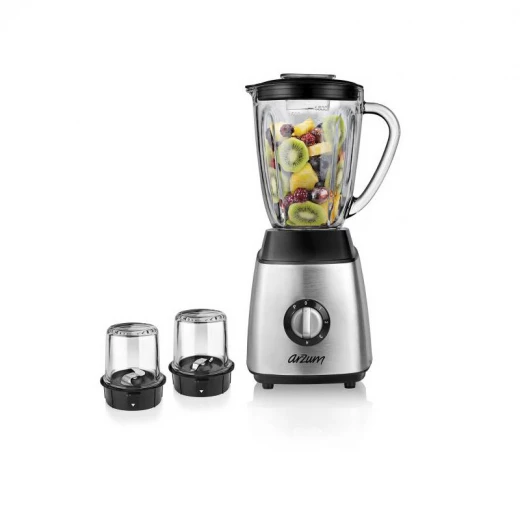 Arzum Maxiblend Glass Liquidiser - Stainless Steel, 600 W, 1,6 Liter Arzum Maxiblend Glass Liquidiser - Stainless Steel, 600 W, 1,6 Liter