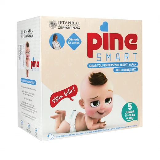 Pine Diapers Smart 5-11- 25 KG,Pack of 18, The First Smart Diaper Pine Diapers Smart 5-11- 25 KG,Pack of 18, The First Smart Diaper