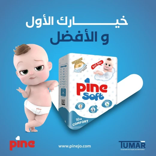 حفاضات باين سوفت قياس 6 عدد 22 فوطة  ،  +15 ك - باين - Image 2