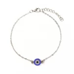 Fashionable Evil Eye Protection Anklet for Women - Silver color - Seathany