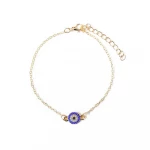 Fashionable Evil Eye Protection Anklet for Women - Golden color - Seathany