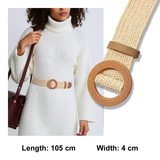Fashionable bohemian pattern thick belt for Women - Seathany - Image 2