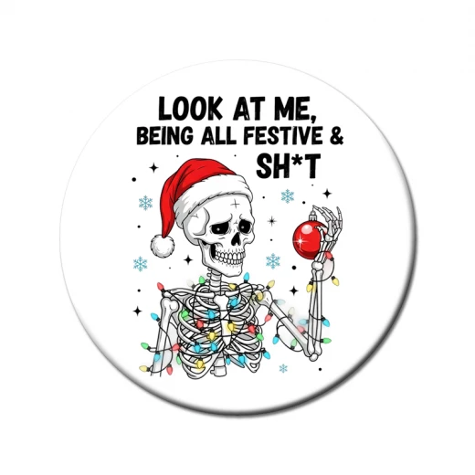 Rounded fridge Magnet with Christmas theme - Design 6 Rounded fridge Magnet with Christmas theme - Design 6