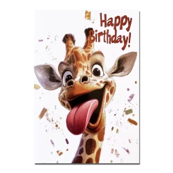 Cute funny figure on birthday greeting card – Style 1