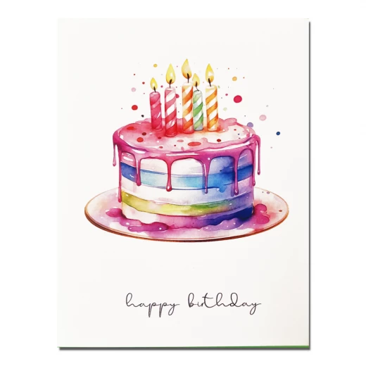 Water colors birthday greeting card style 5 Water colors birthday greeting card style 5