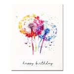 Water colors birthday greeting card style 6