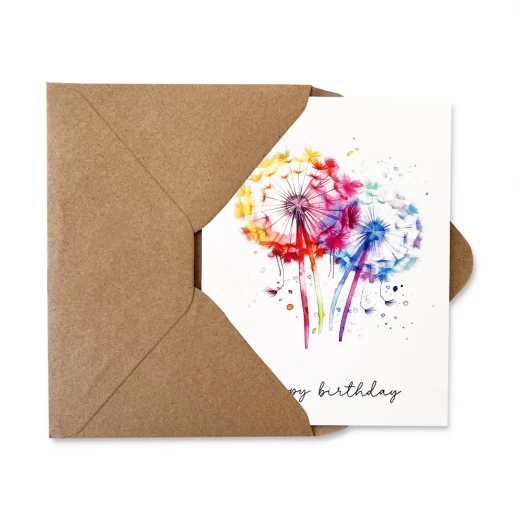 Water colors birthday greeting card style 6 - Image 3