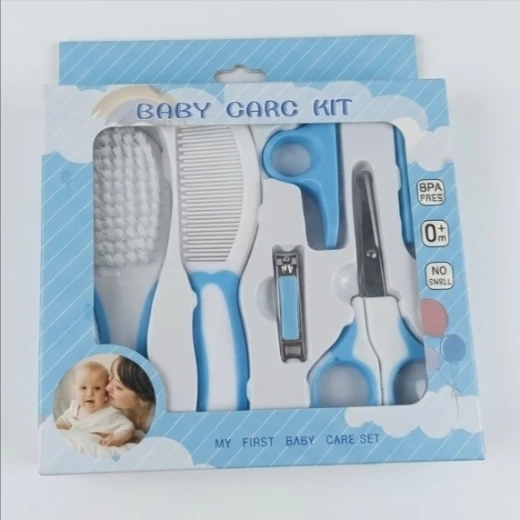 5-Piece Baby Care Kit for Newborn Daily Grooming, Soft Brush, Comb, Safety Scissors, Nail Clipper & Nail File, BPA-Free Materials, Safe and Gentle from Birth, Lightweight Travel-Friendly Baby Grooming Set - Image 2