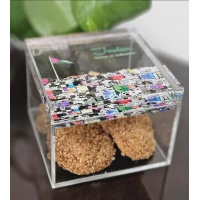 Designless Amman Souvenir Box for Gifting - Clear Acrylic with Printed Cover 10x10x8cm
