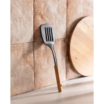 Madame COCO Seillans Serving Spatula, Black, Plastic & Wood, Durable and Elegant Kitchen Serving Spoon, 37 cm Length, Made in Turkey - Madame COCO