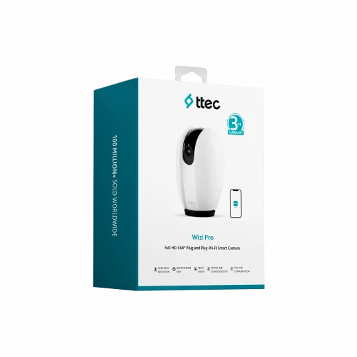 ، كاميرا أمان ذكية بدقة Full HD 360 درجة للتوصيل والتشغيل بتقنية Wi-Fi تي تيك - تي تي اي سي - Image 2