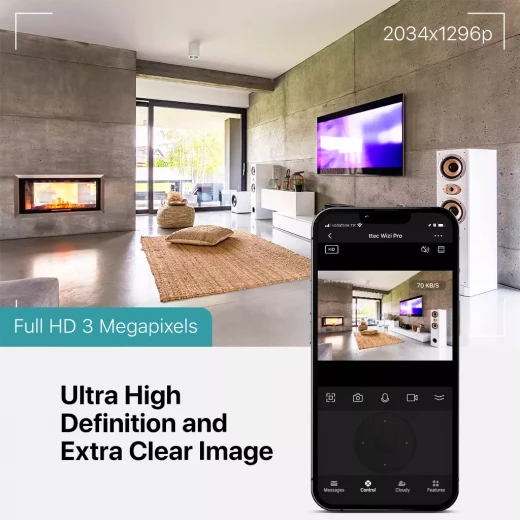 ، كاميرا أمان ذكية بدقة Full HD 360 درجة للتوصيل والتشغيل بتقنية Wi-Fi تي تيك - تي تي اي سي - Image 4