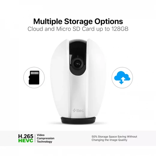 ، كاميرا أمان ذكية بدقة Full HD 360 درجة للتوصيل والتشغيل بتقنية Wi-Fi تي تيك - تي تي اي سي - Image 9
