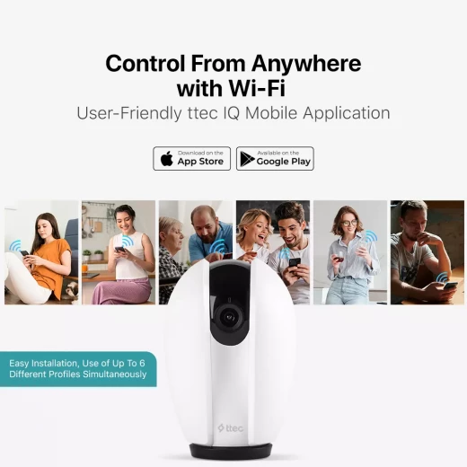 ، كاميرا أمان ذكية بدقة Full HD 360 درجة للتوصيل والتشغيل بتقنية Wi-Fi تي تيك - تي تي اي سي - Image 11