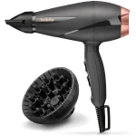 BaByliss Paris 2100W Air Pro AC Motor Hair Dryer, Ionic Frizz-Control, 6mm Ultra-Slim Concentrator & Diffuser, Italian-Made, 6709DSDE - Babyliss