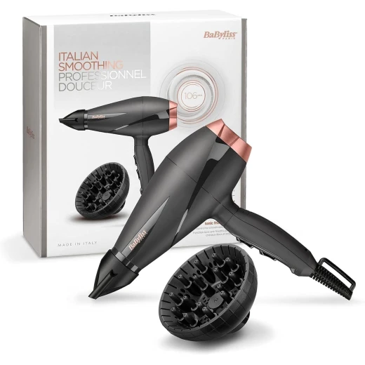 BaByliss Paris 2100W Air Pro AC Motor Hair Dryer, Ionic Frizz-Control, 6mm Ultra-Slim Concentrator & Diffuser, Italian-Made, 6709DSDE - Babyliss - Image 6