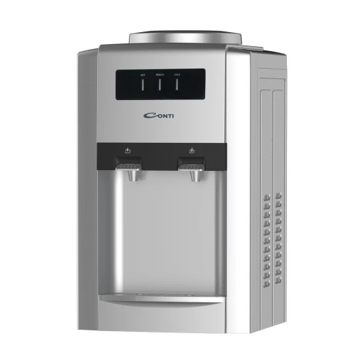 Conti Tabletop Water Dispenser, 2 Taps, Top Load, Silver, WD-T316-S Conti Tabletop Water Dispenser, 2 Taps, Top Load, Silver, WD-T316-S