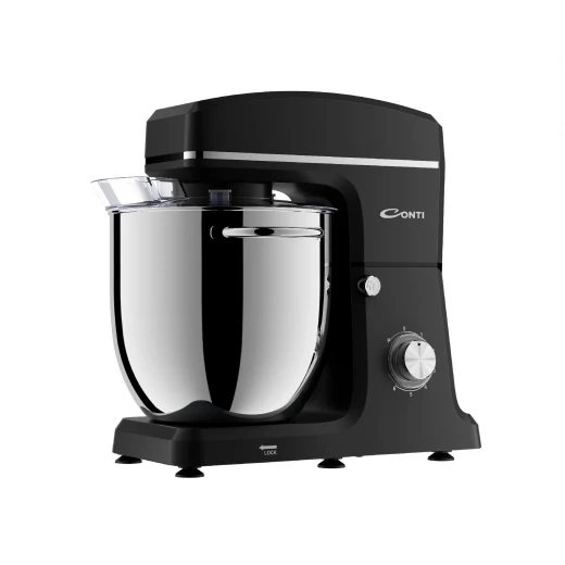 Conti Kitchen Machine 12L KM 122002 BS, 2000W Powerful Mixer for Kneading, Mixing & Whipping | Durable Metal Design in Silver/Black for Pastries & Baking Lovers Conti Kitchen Machine 12L KM 122002 BS, 2000W Powerful Mixer for Kneading, Mixing & Whipping | Durable Metal Design in Silver/Black for Pastries & Baking Lovers
