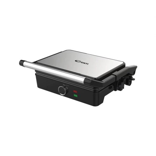 Conti GT2203-S Electric Grill – 2000W, 90° Flexible Opening, Tefal Non-Stick Plates Conti GT2203-S Electric Grill – 2000W, 90° Flexible Opening, Tefal Non-Stick Plates
