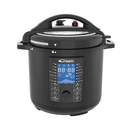 Conti EPC10A008-BK Electric Pressure Cooker – 10L Capacity, 1400W Power, LED Touch Control, 15 Preset Cooking Menus Conti EPC10A008-BK Electric Pressure Cooker – 10L Capacity, 1400W Power, LED Touch Control, 15 Preset Cooking Menus