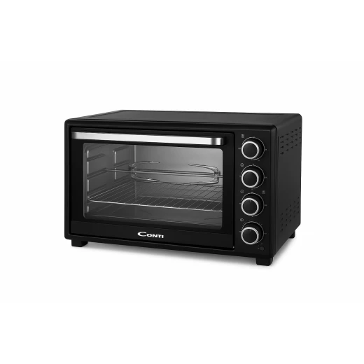 Conti 60L Electric Oven with Convection, Double Glass Door, and Rotisserie - Black Finish. Bake, Roast, and Grill with Ease. Large Capacity Electric Oven for Home Cooking. High-Performance Kitchen Appliance. Conti 60L Electric Oven with Convection, Double Glass Door, and Rotisserie - Black Finish. Bake, Roast, and Grill with Ease. Large Capacity Electric Oven for Home Cooking. High-Performance Kitchen Appliance.