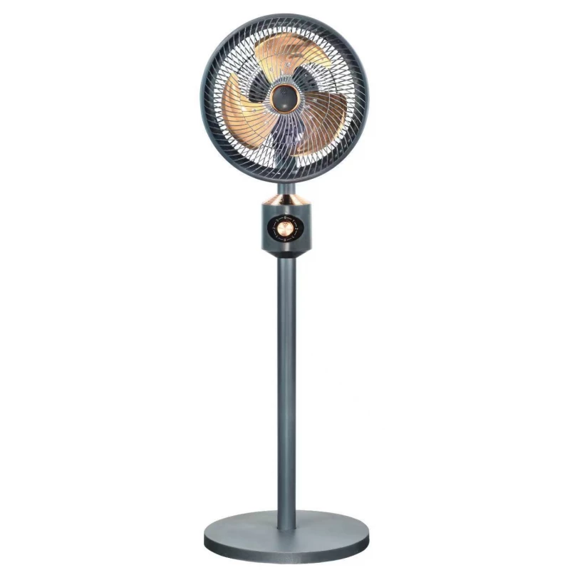 Conti 12-Inch Stand Fan, 65W Copper Motor, 3 Copper Blades, 5 Speeds, Timer, SF12006 GG - Conti