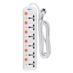 Geepas 6-Way Power Extension Board with Individual Switches, VDE Plug GES4005-VDE - GEEPAS