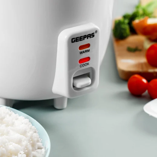 طباخة أرز جيباس متعددة الوظائف 0.6 لتر 300 واط مع قدر بخاري، أبيض - جيباس - Image 9