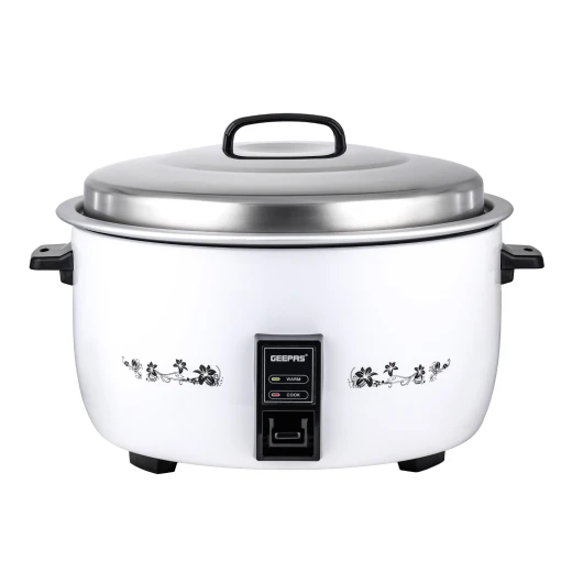 Geepas 10L Commercial Rice Cooker, Cook & Warm Function, Non-Stick Pot, White GRC4323 Geepas 10L Commercial Rice Cooker, Cook & Warm Function, Non-Stick Pot, White GRC4323