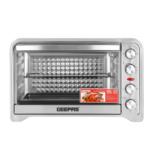 Geepas GO34012 50L Electric Oven with Rotisserie & Convection – 2000W Geepas GO34012 50L Electric Oven with Rotisserie & Convection – 2000W