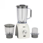 Geepas GSB44034N 3-in-1 Blender – 600W, Powerful Motor with 3 Speed & Pulse, Stainless Steel Blades, Grinder & Chopper Attachments, White & Grey - GEEPAS