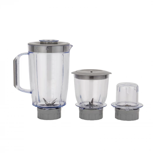 Geepas GSB44034N 3-in-1 Blender – 600W, Powerful Motor with 3 Speed & Pulse, Stainless Steel Blades, Grinder & Chopper Attachments, White & Grey - GEEPAS - Image 6