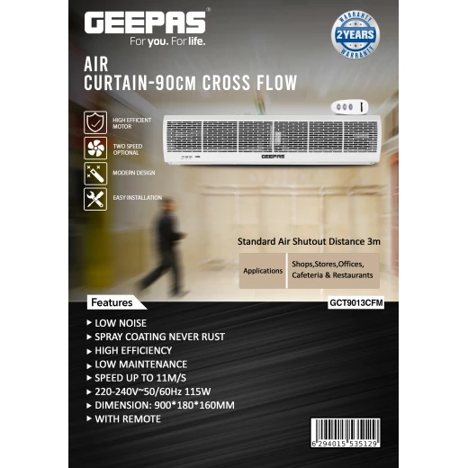Geepas GCT9013CFM Commercial Indoor Air Curtain 90cm - GEEPAS - Image 6